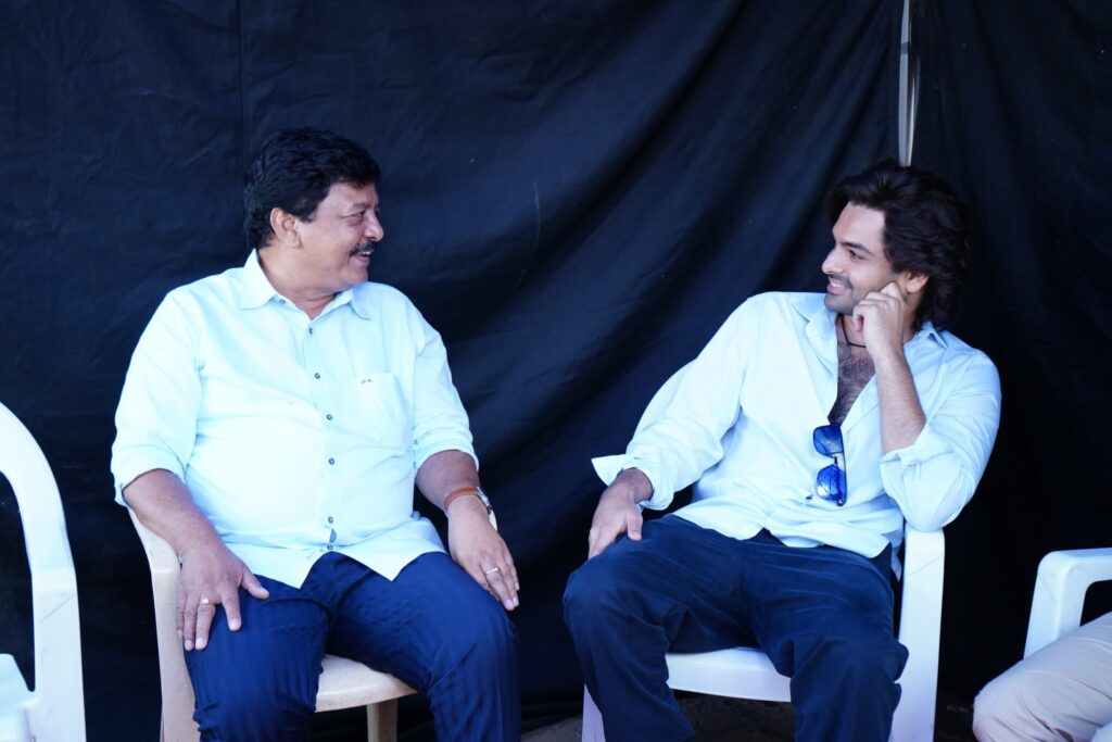 AP Cinematography Minister Kandula Durgesh Meets Hero Ram Pothineni in RAPO 22 Shooting Spot 