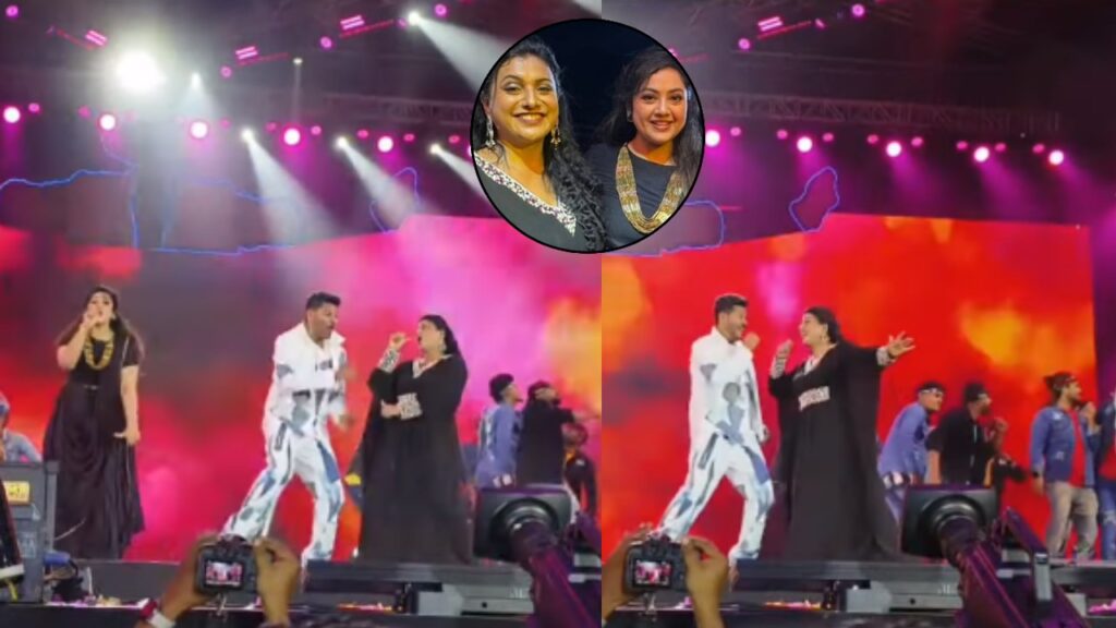 Roja and Meena Mass Dance with Prabhudeva on stage Videos goes Viral