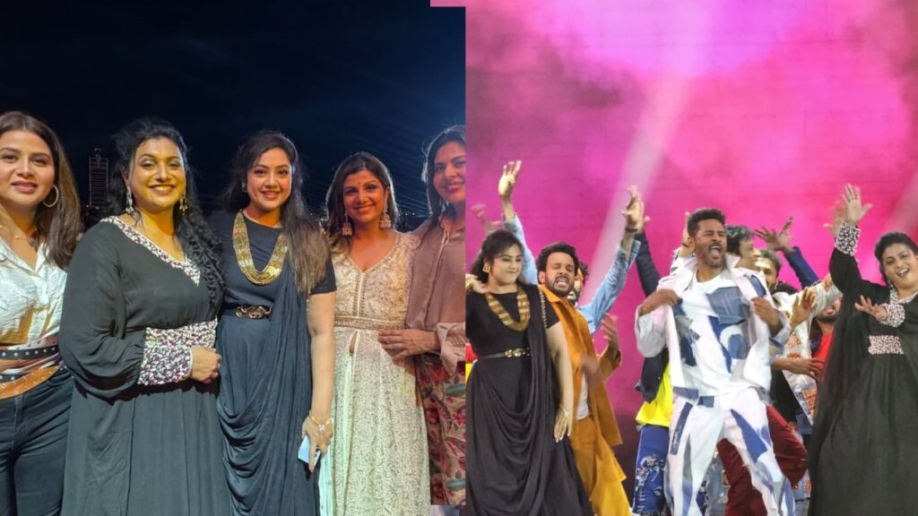 Roja Meena Sangeetha and Some Other Senior Heroins in Prabhudeva Event Photo goes Viral