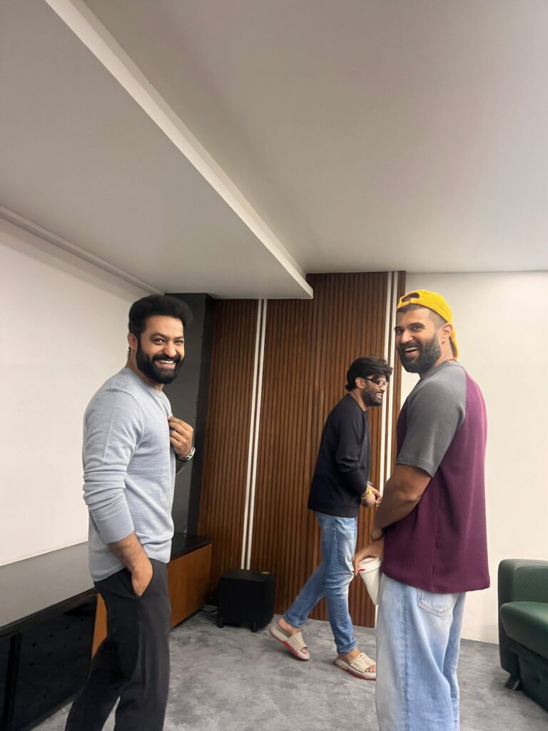 NTR Vijay Deverakonda Photo goes Viral NTR Comes for VD 12 Teaser Voice 