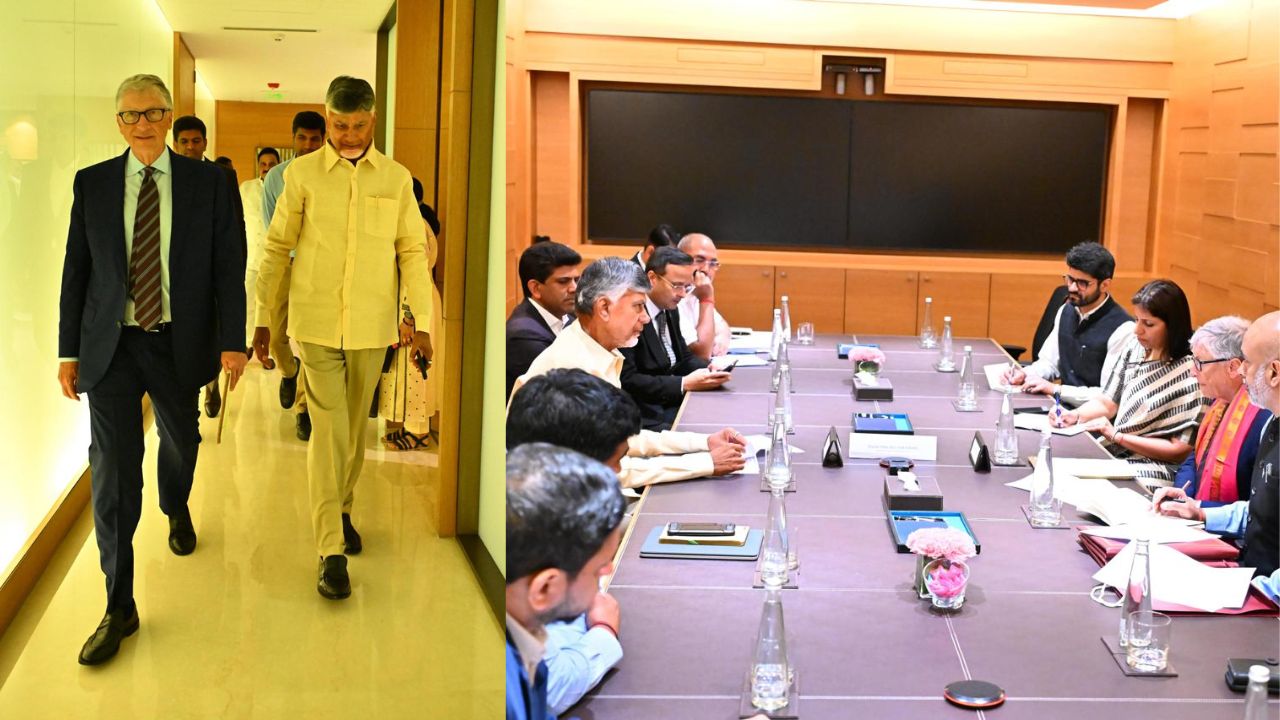 Bill Gates: బిల్ గేట్స్తో చంద్రబాబు నాయుడు భేటీ.. వీటిపై చర్చ.. ఏపీ సీఎం ఏమన్నారంటే? Bill Gates: బిల్ గేట్స్తో చంద్రబాబు నాయుడు భేటీ.. వీటిపై చర్చ.. ఏపీ సీఎం ఏమన్నారంటే?