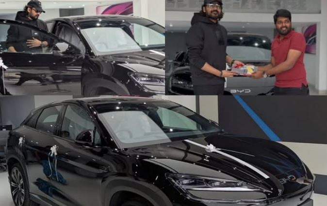 Bellamkonda Ganesh Buys BYD Sealion 7 Model Car in Hyderabad 