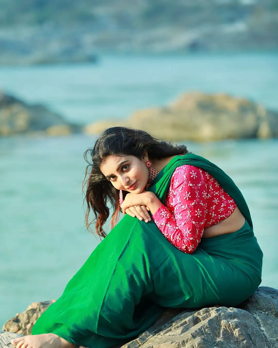 Ananya Nagalla Saree Photos on Ugadi