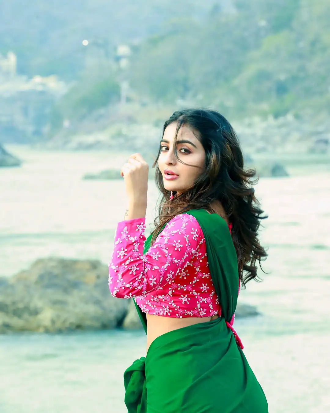 Ananya Nagalla Saree Photos on Ugadi