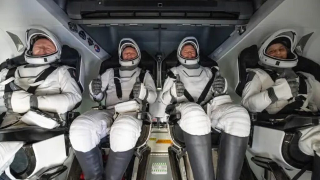 Astronauts Nick Hague