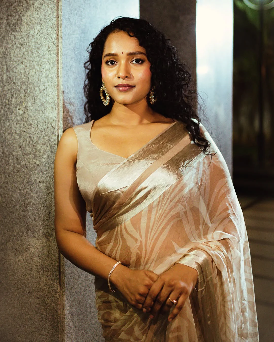 Pushpa 2 Fame Pavani Karanam Photos in Saree