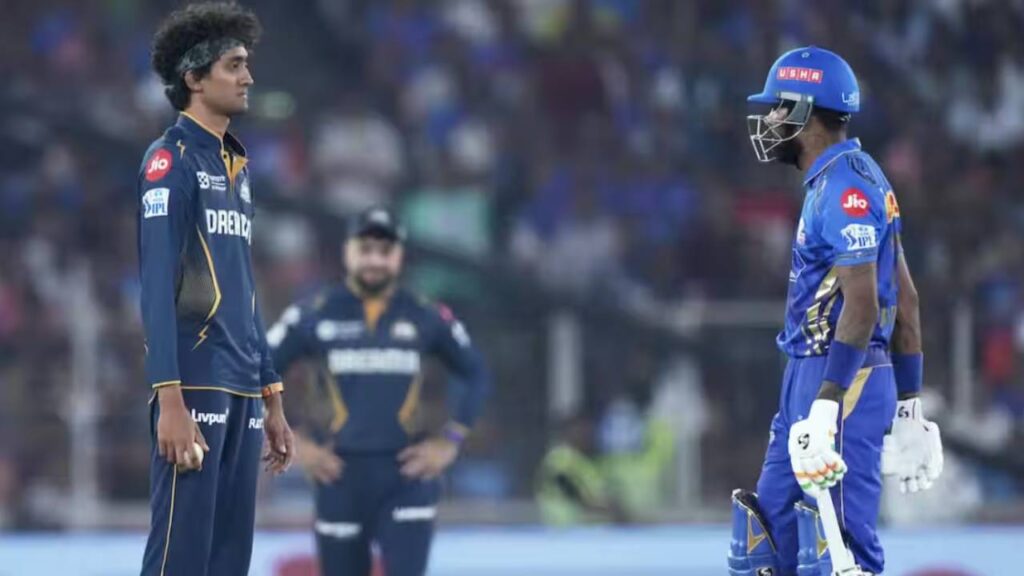 Hardik Pandya vs Sai Kishore (Courtesy BCCI)