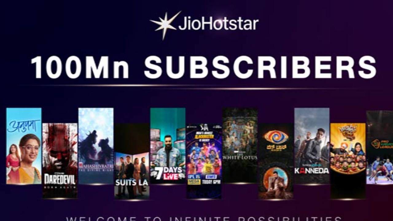 JioHotstar : IPL మ్యాజిక్.. జియోహాట్స్టార్ సరికొత్త రికార్డు.. 10 కోట్ల సబ్స్క్రైబర్లను దాటేసింది.. చీపెస్ట్ రీఛార్జ్ ప్లాన్లు ఇవే! JioHotstar : IPL మ్యాజిక్.. జియోహాట్స్టార్ సరికొత్త రికార్డు.. 10 కోట్ల సబ్స్క్రైబర్లను దాటేసింది.. చీపెస్ట్ రీఛార్జ్ ప్లాన్లు ఇవే!