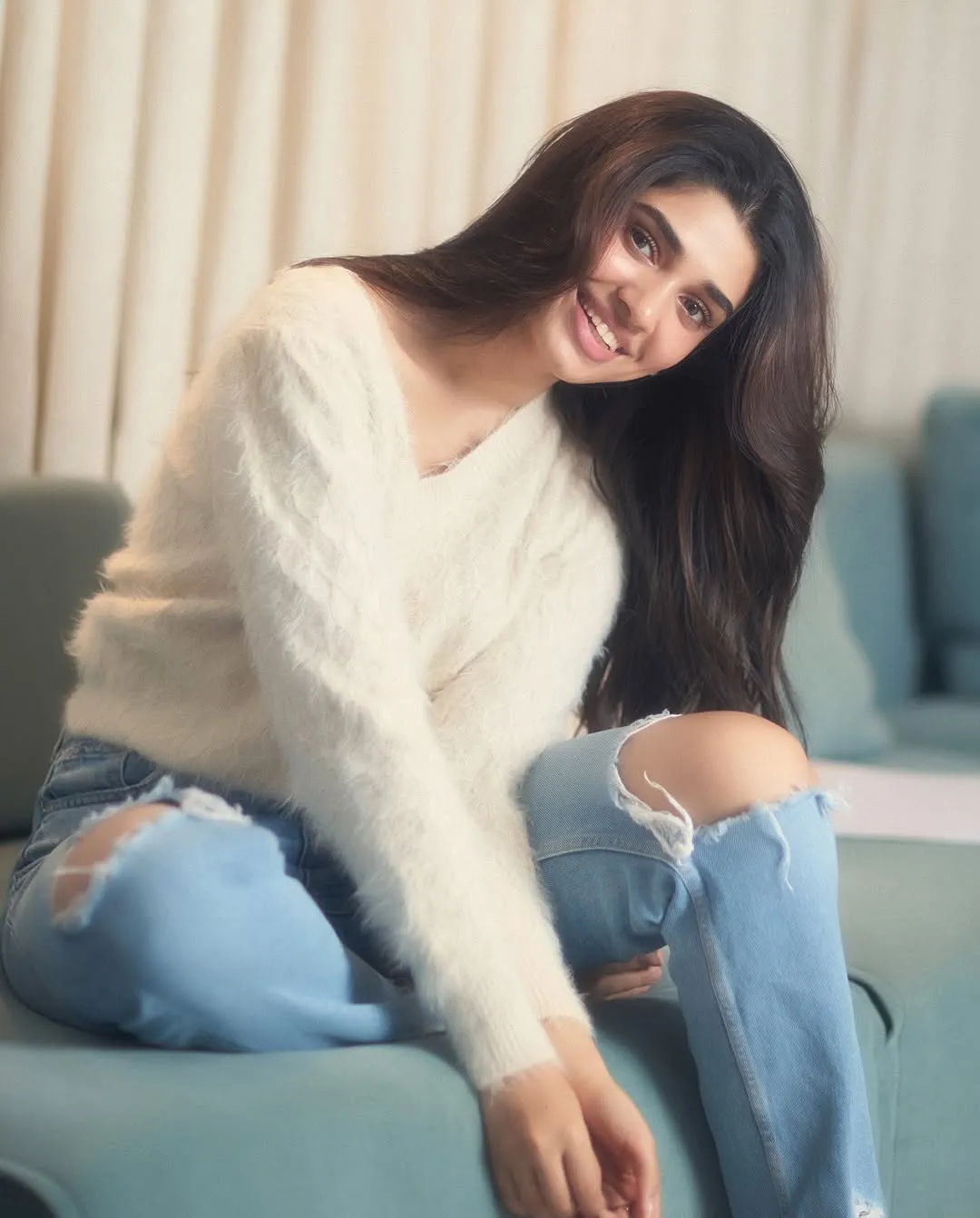 Krithi Shetty Cute Photos while Drinking Coffee