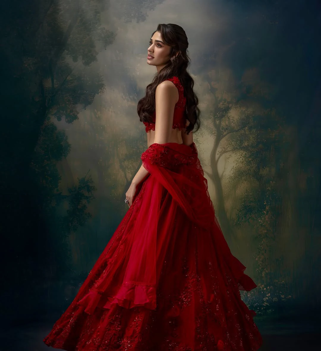Krithi Shetty Shines in Red Dress