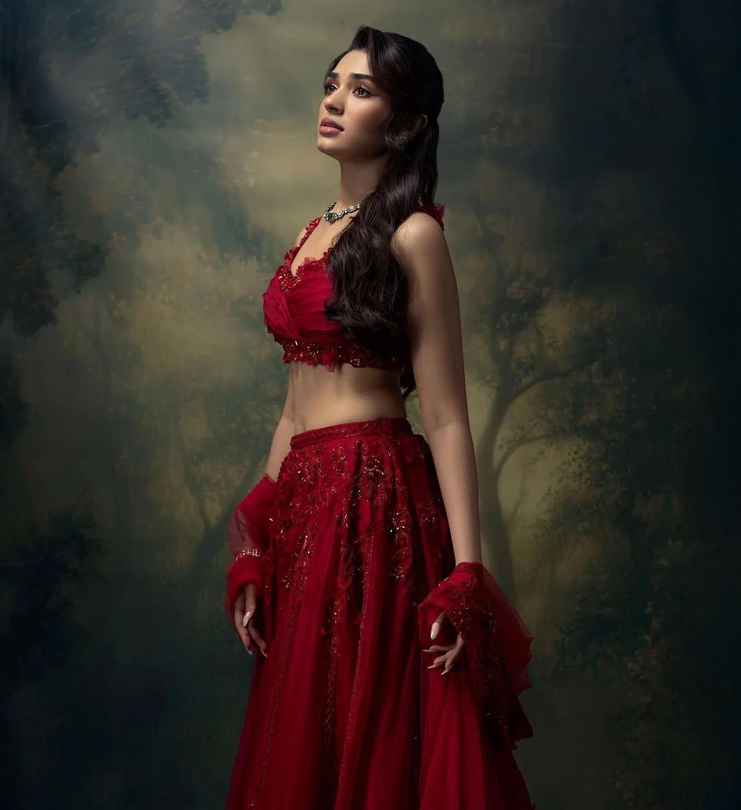 Krithi Shetty Shines in Red Dress