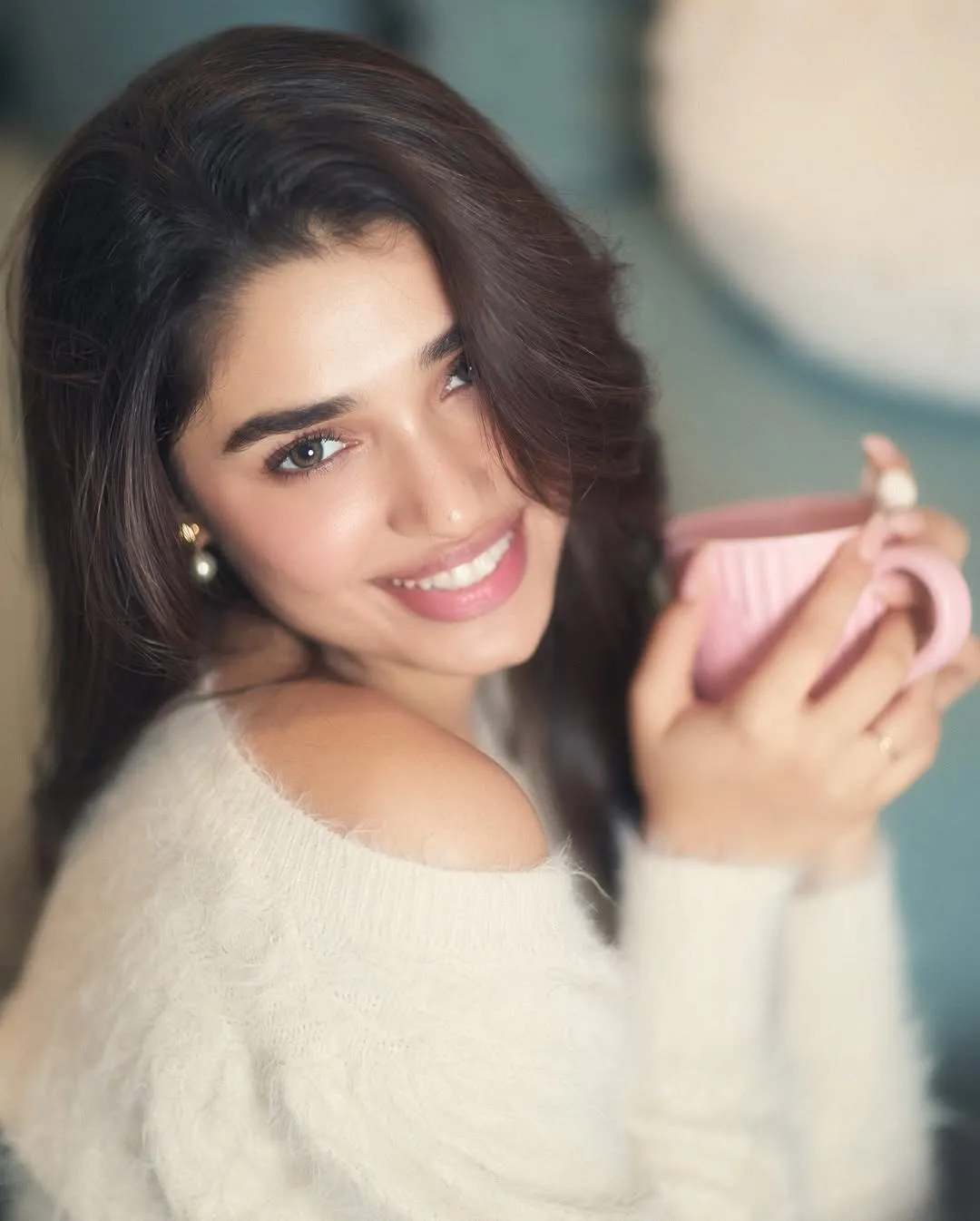 Krithi Shetty Cute Photos while Drinking Coffee