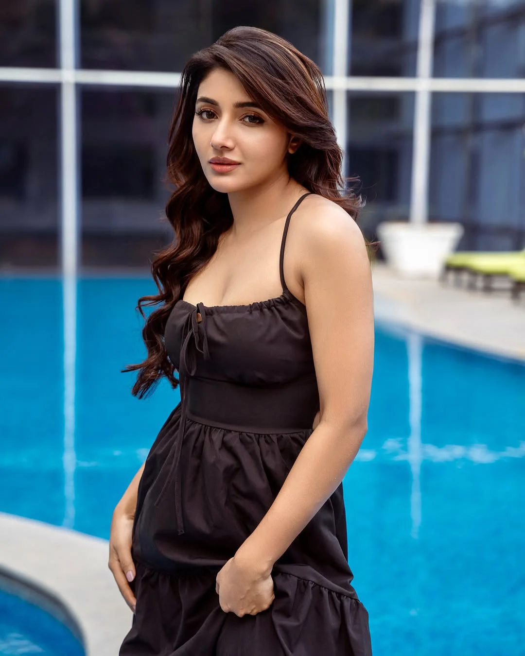 Mirna Menon Sizzling Looks in Black Dress