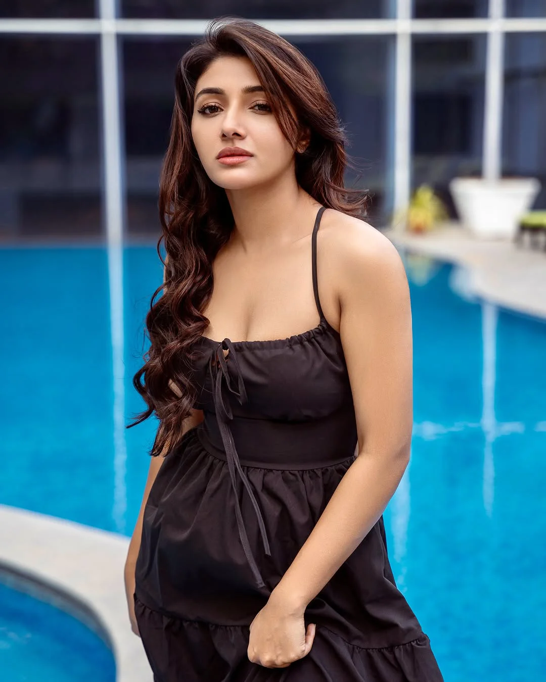 Mirna Menon Sizzling Looks in Black Dress