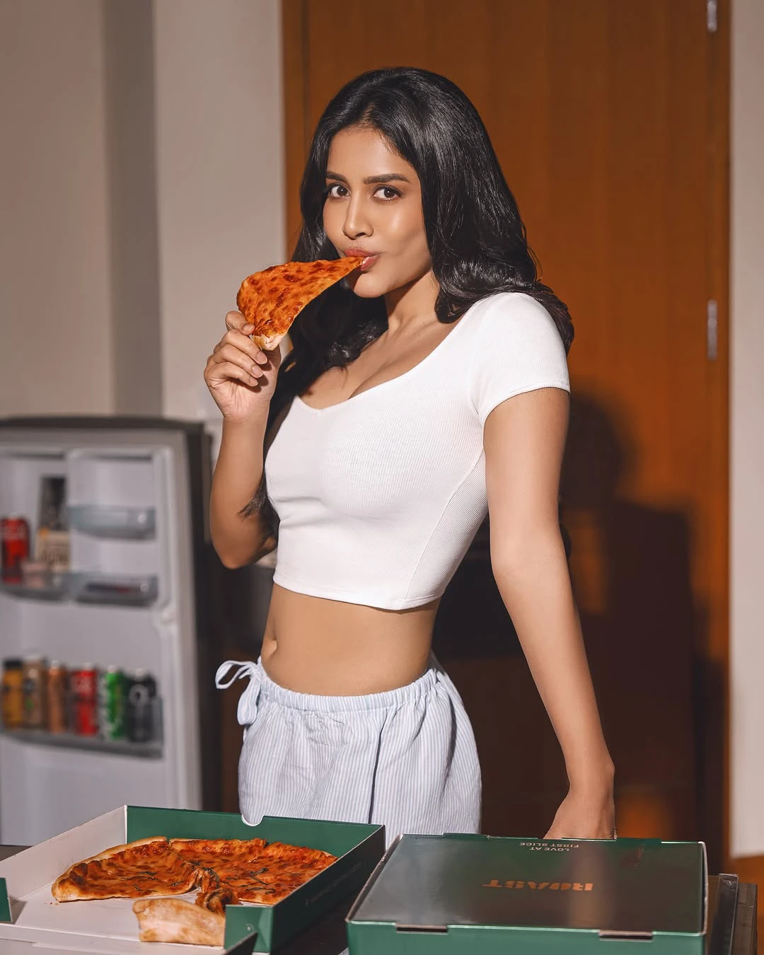 Nabha Natesh Pizza Party Photos