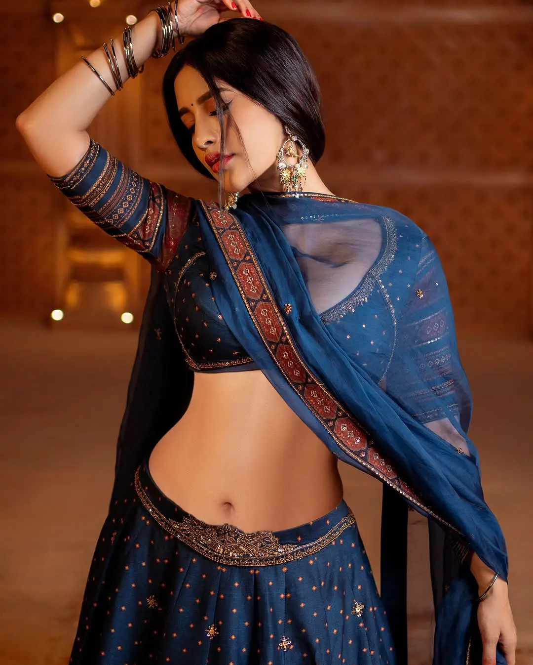 Nabha Natesh Shines in Raj Mahal with her Beauty