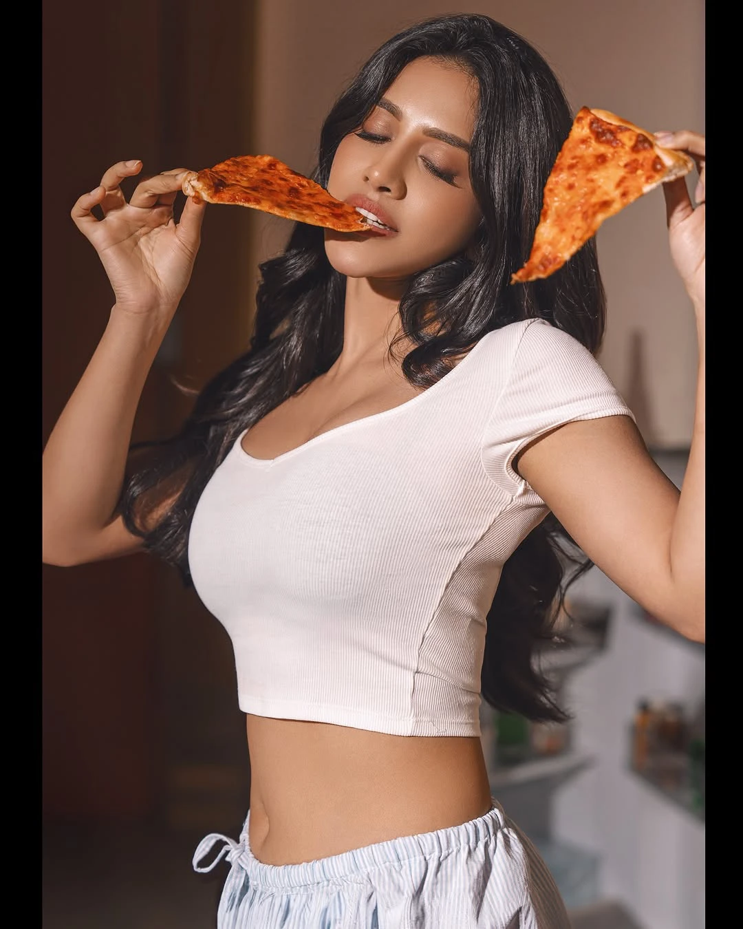 Nabha Natesh Pizza Party Photos