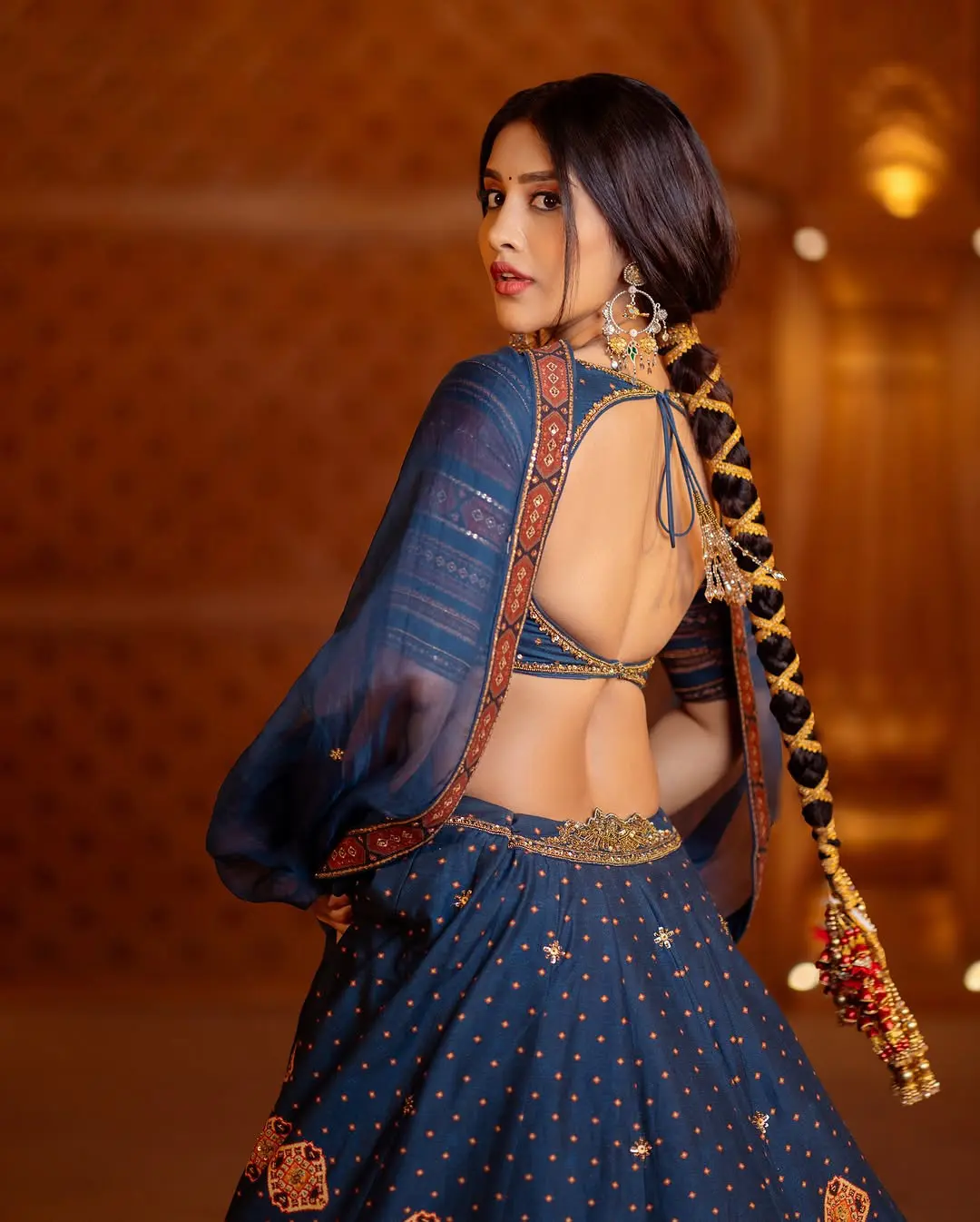 Nabha Natesh Shines in Raj Mahal with her Beauty
