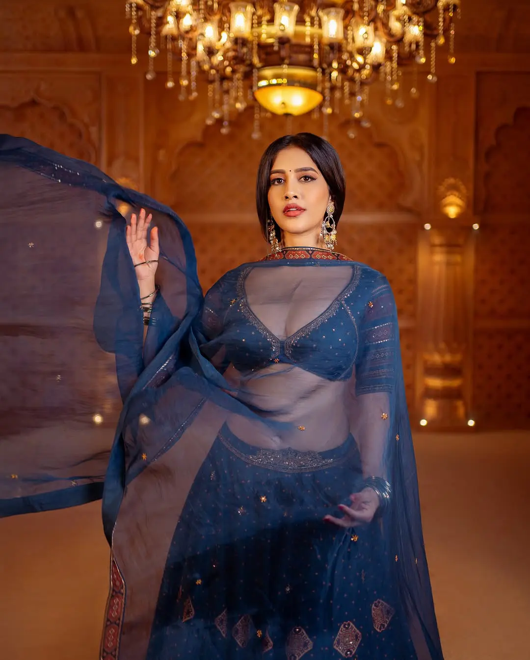 Nabha Natesh Shines in Raj Mahal with her Beauty