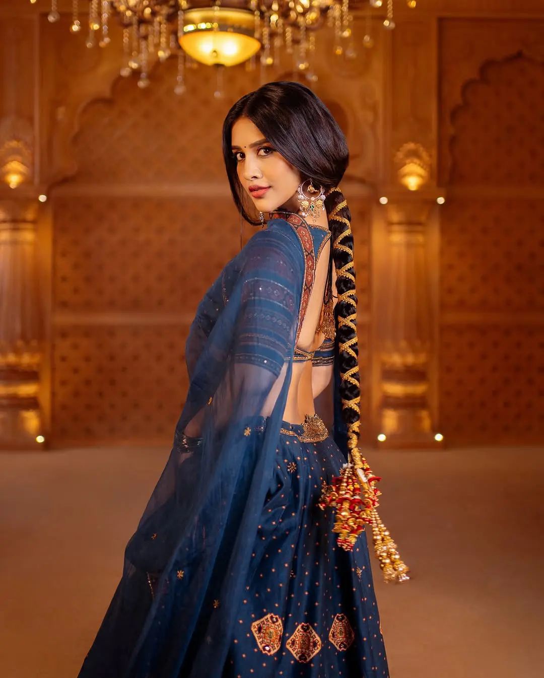 Nabha Natesh Shines in Raj Mahal with her Beauty