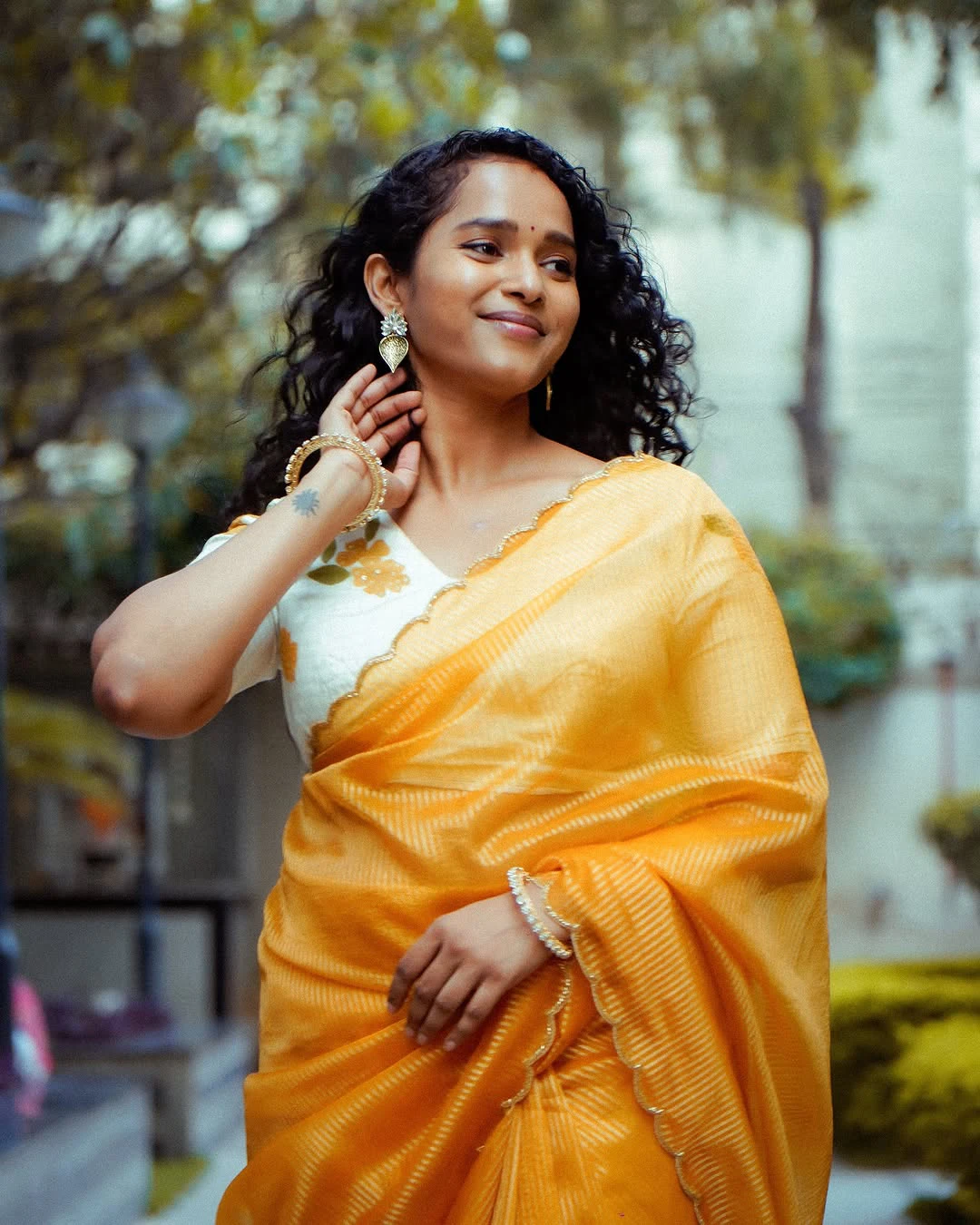 Pushpa 2Fame Pavani Karanam Ugadi Photos