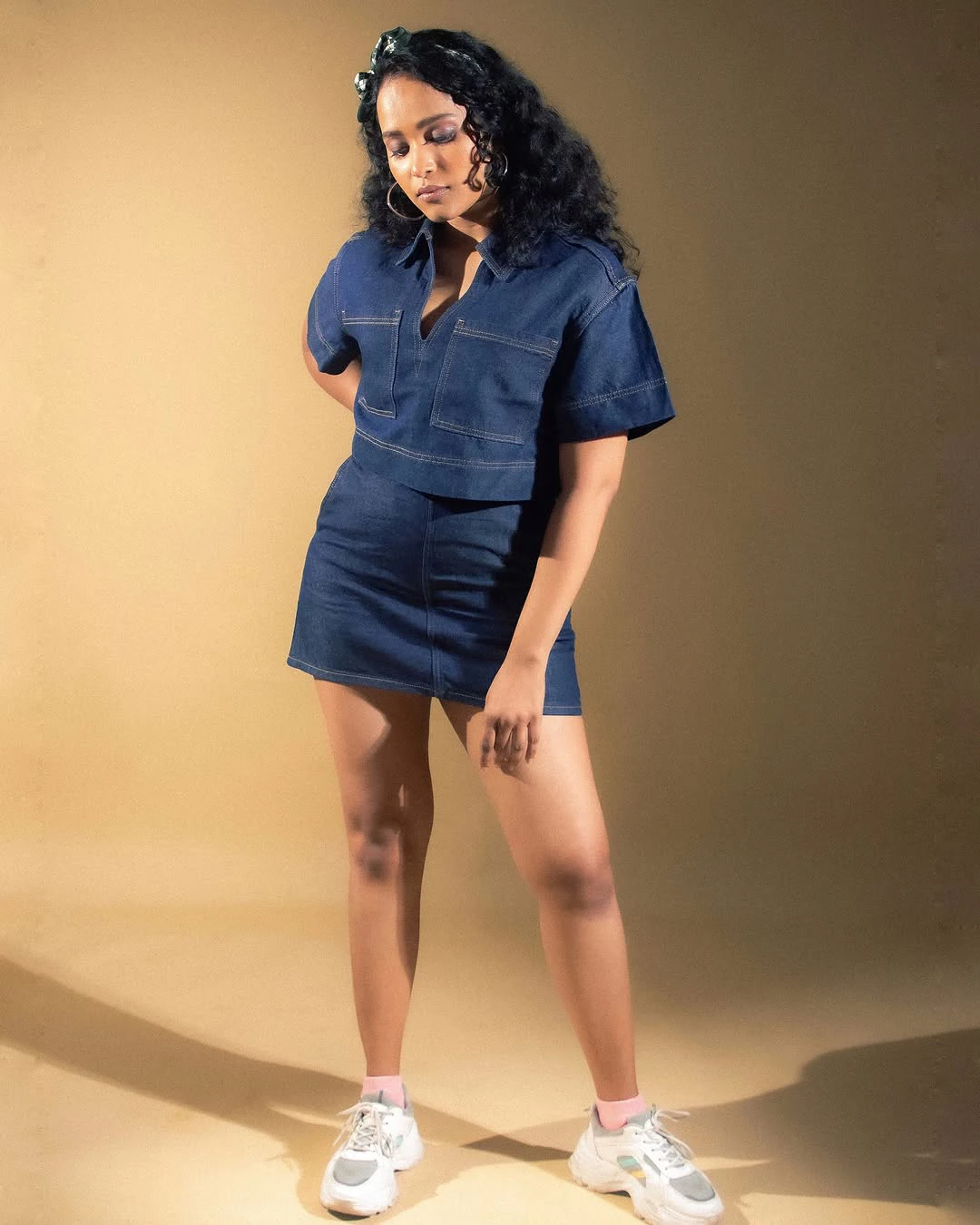 Pushpa 2 Fame Pavani Karanam Photos in Short Skirt