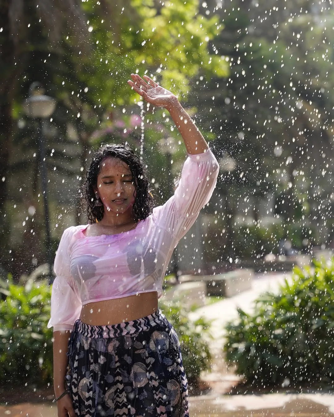 Pushpa 2 Fame Pavani Karanam Holi Celebrations Photos