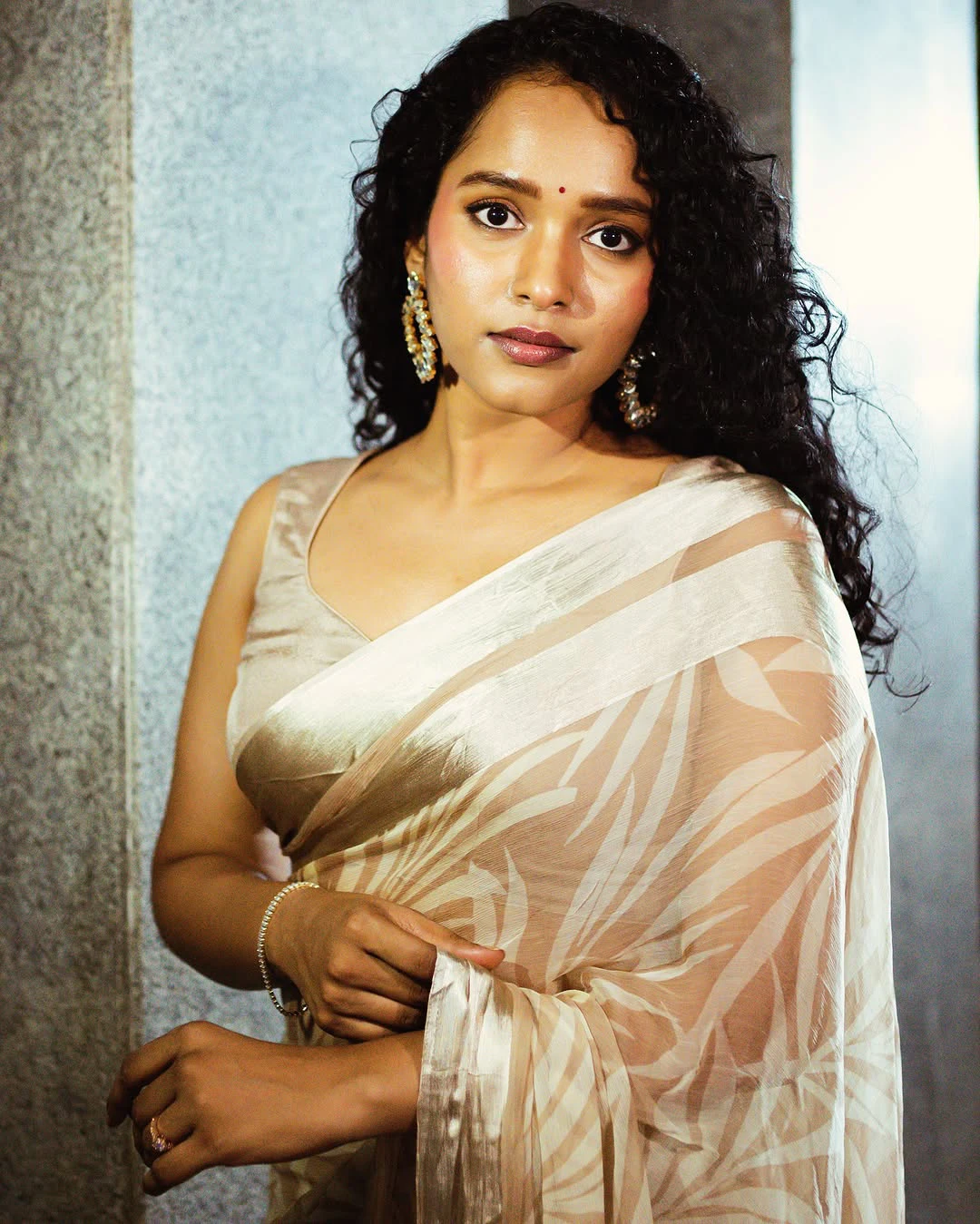 Pushpa 2 Fame Pavani Karanam Photos in Saree