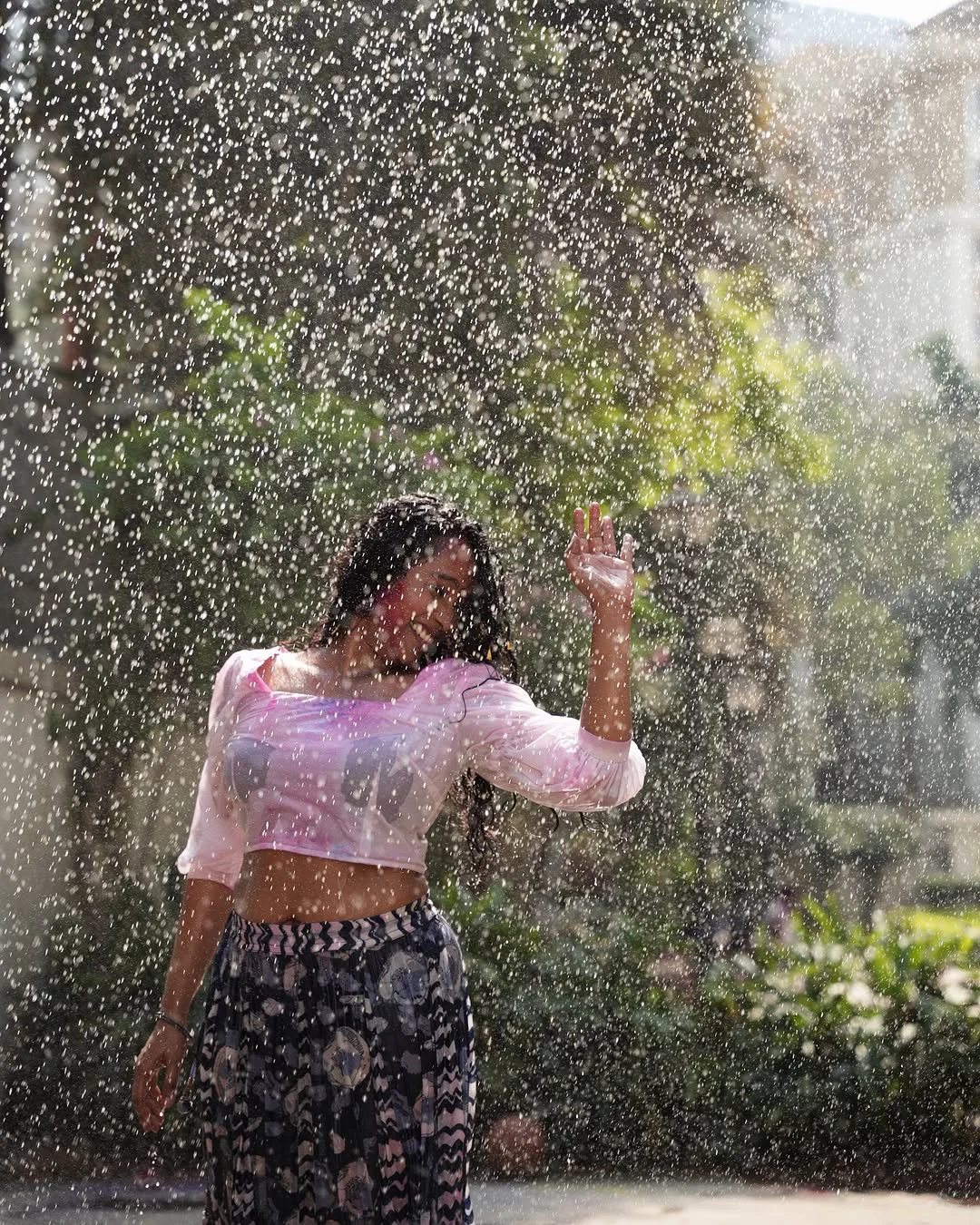 Pushpa 2 Fame Pavani Karanam Holi Celebrations Photos
