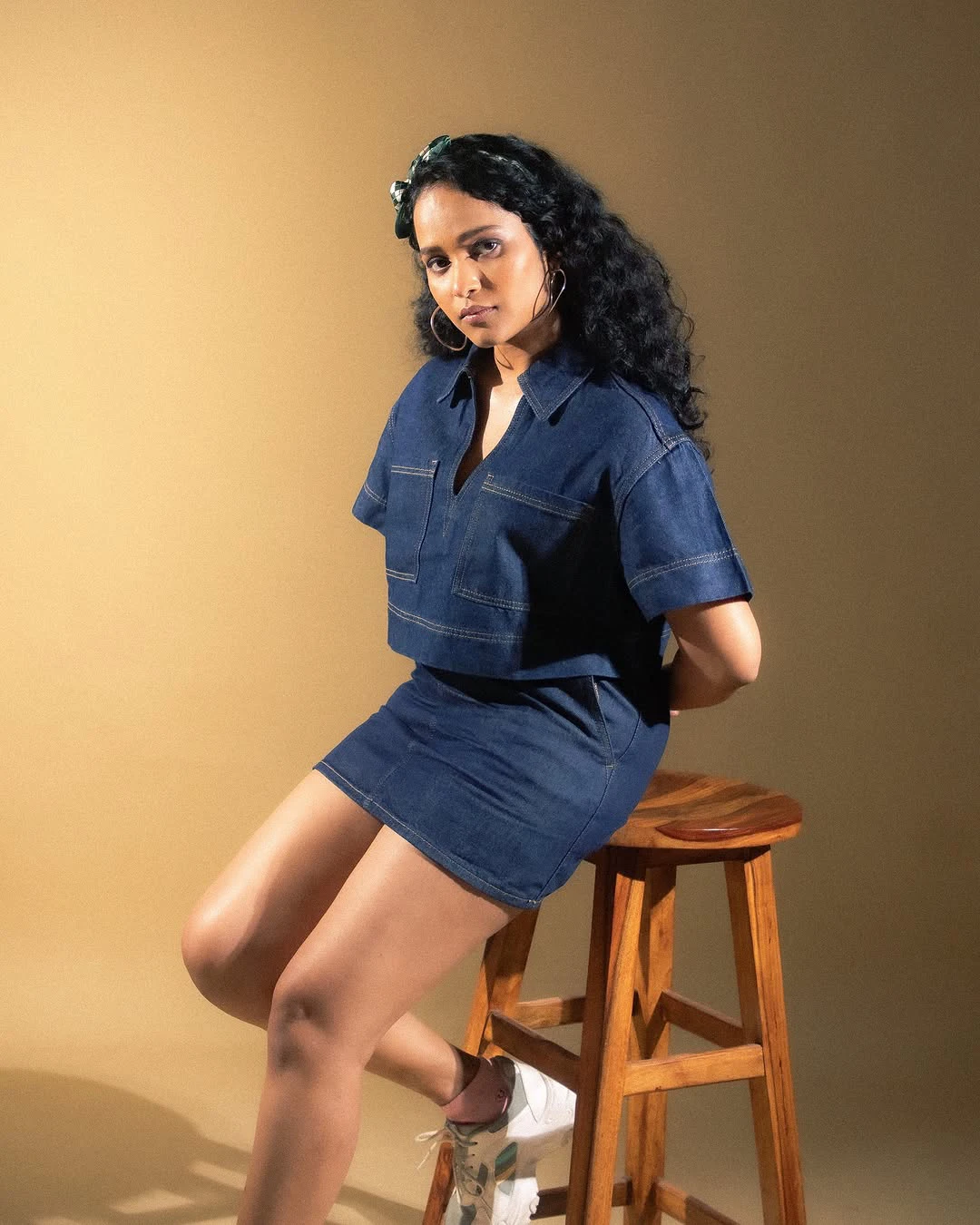 Pushpa 2 Fame Pavani Karanam Photos in Short Skirt