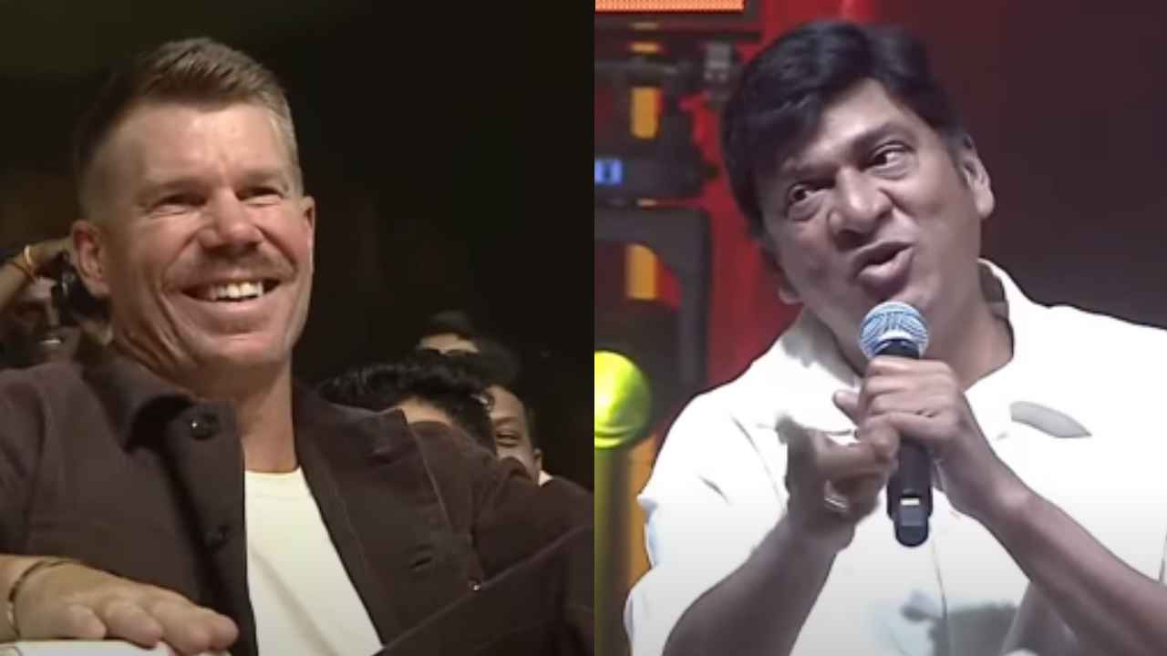 David Warner : స్టేజ్ పైనే డేవిడ్ వార్నర్ ను తిట్టేసిన రాజేంద్రప్రసాద్.. David Warner : స్టేజ్ పైనే డేవిడ్ వార్నర్ ను తిట్టేసిన రాజేంద్రప్రసాద్..