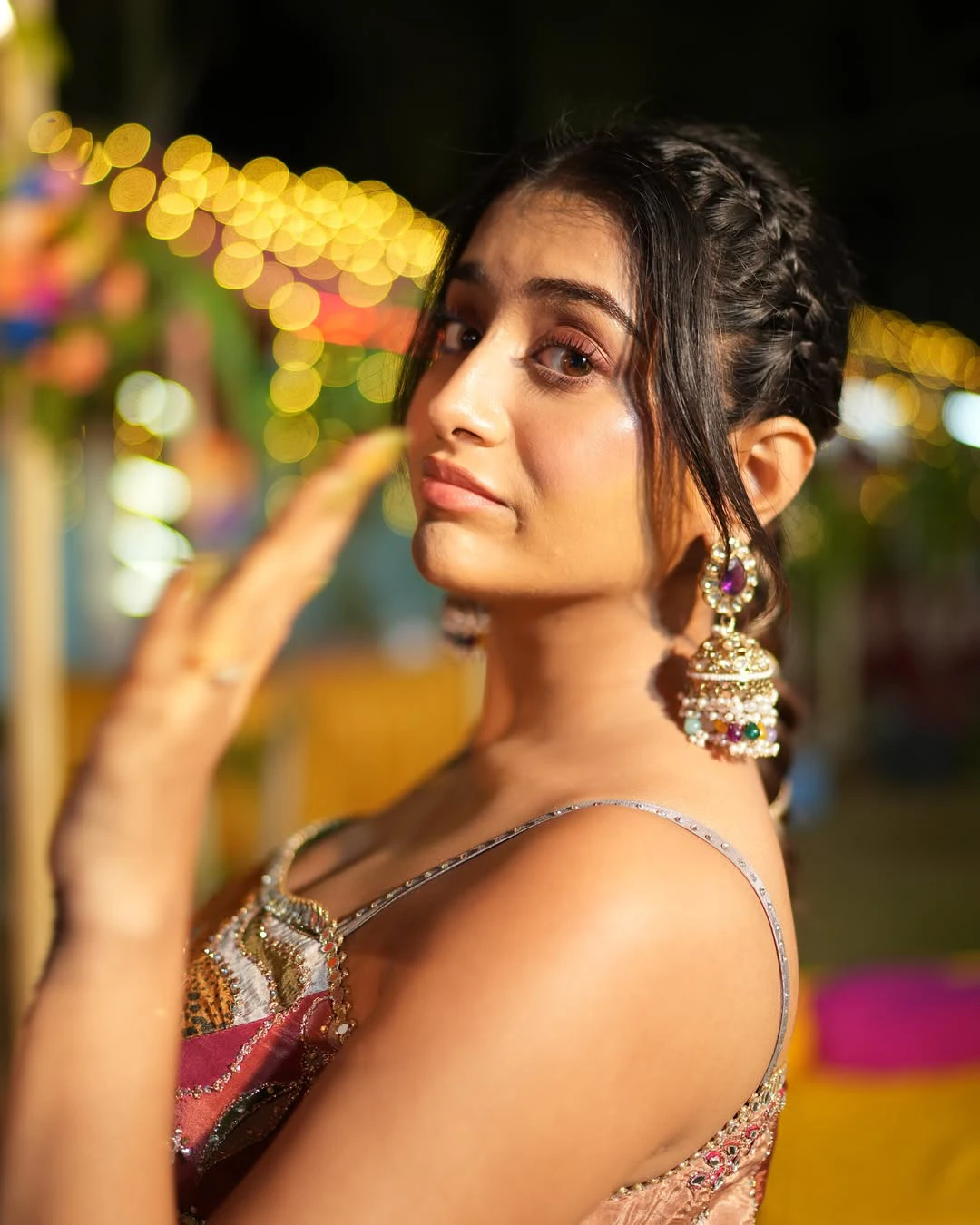 Rashi Singh Cute Photos with Mehndi