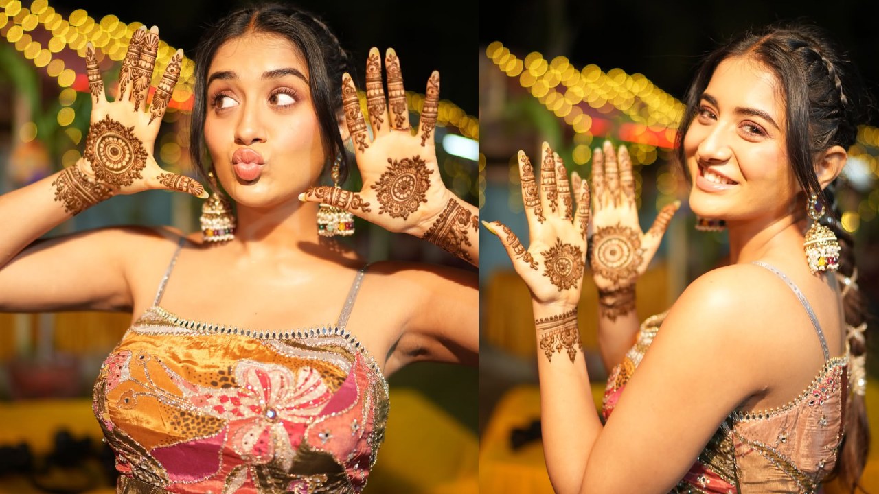 Rashi Singh : చేతులకు మెహందీతో.. క్యూట్ ఫోటోలు షేర్ చేసిన రాశీ సింగ్..
