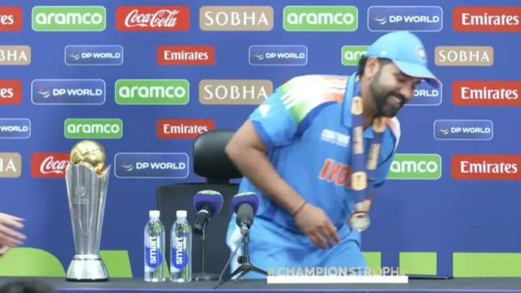 Rohit Sharma Forgot Champions Trophy after press conference