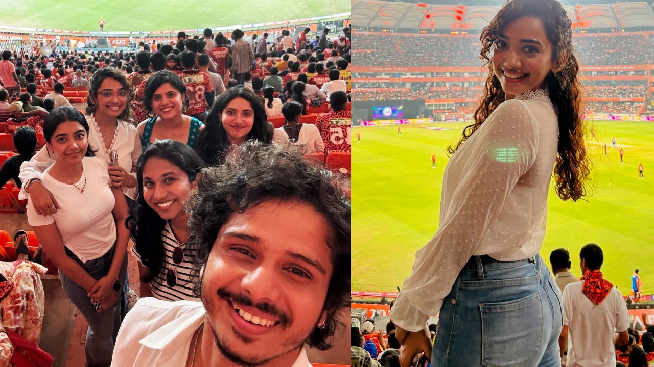 Saanve Megghana : SRH మ్యాచ్ లో ఫ్రెండ్స్ తో ఎంజాయ్ చేసిన శాన్వి మేఘన..