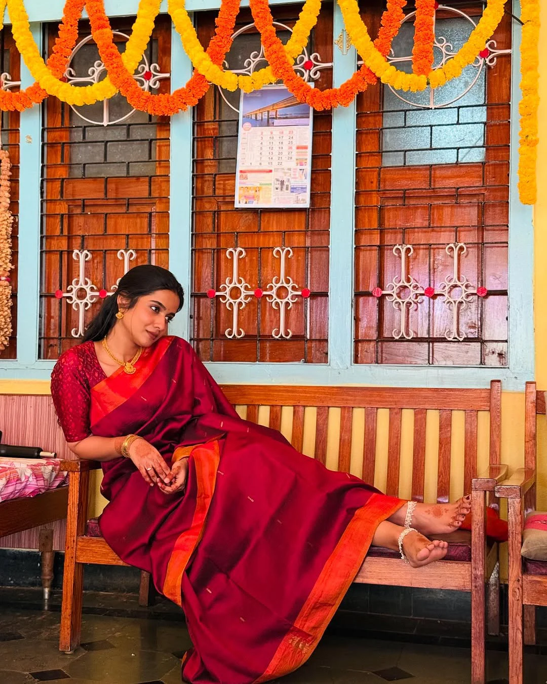 Sri Gouri Priya Traditional Photos in her Mother Saree