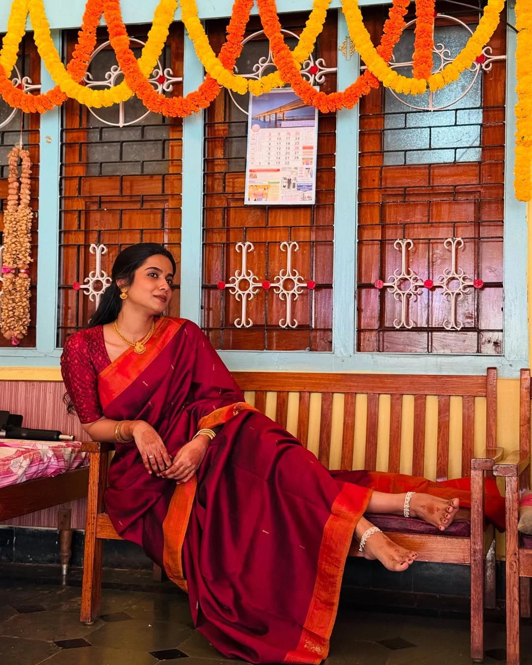 Sri Gouri Priya Traditional Photos in her Mother Saree