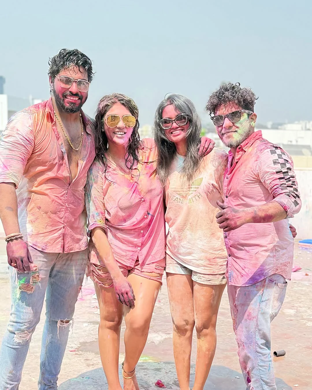 Supritha Celebrates Holi with Friends