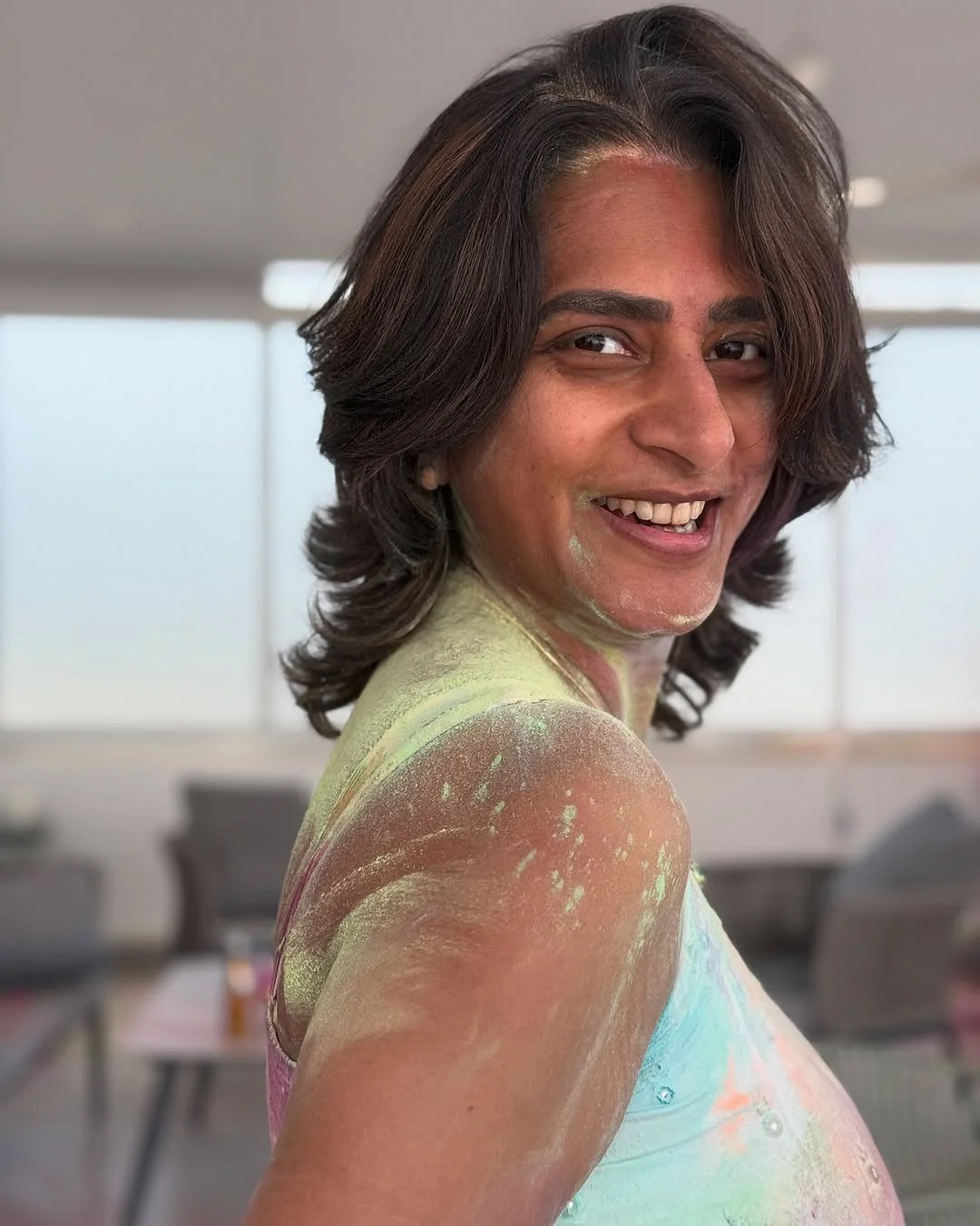 Supritha Celebrates Holi with Friends