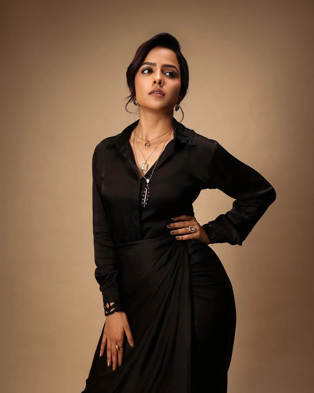 Vaishnavi Chaitanya Stylish Photos in Black Dress
