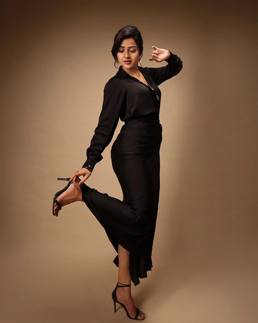 Vaishnavi Chaitanya Stylish Photos in Black Dress