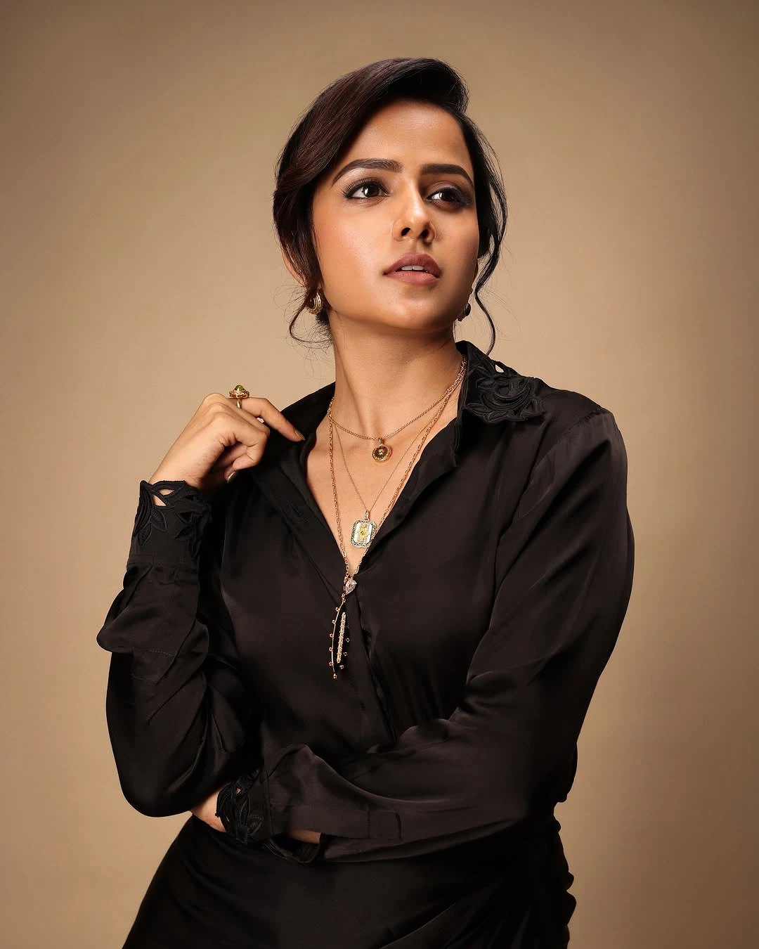 Vaishnavi Chaitanya Stylish Photos in Black Dress