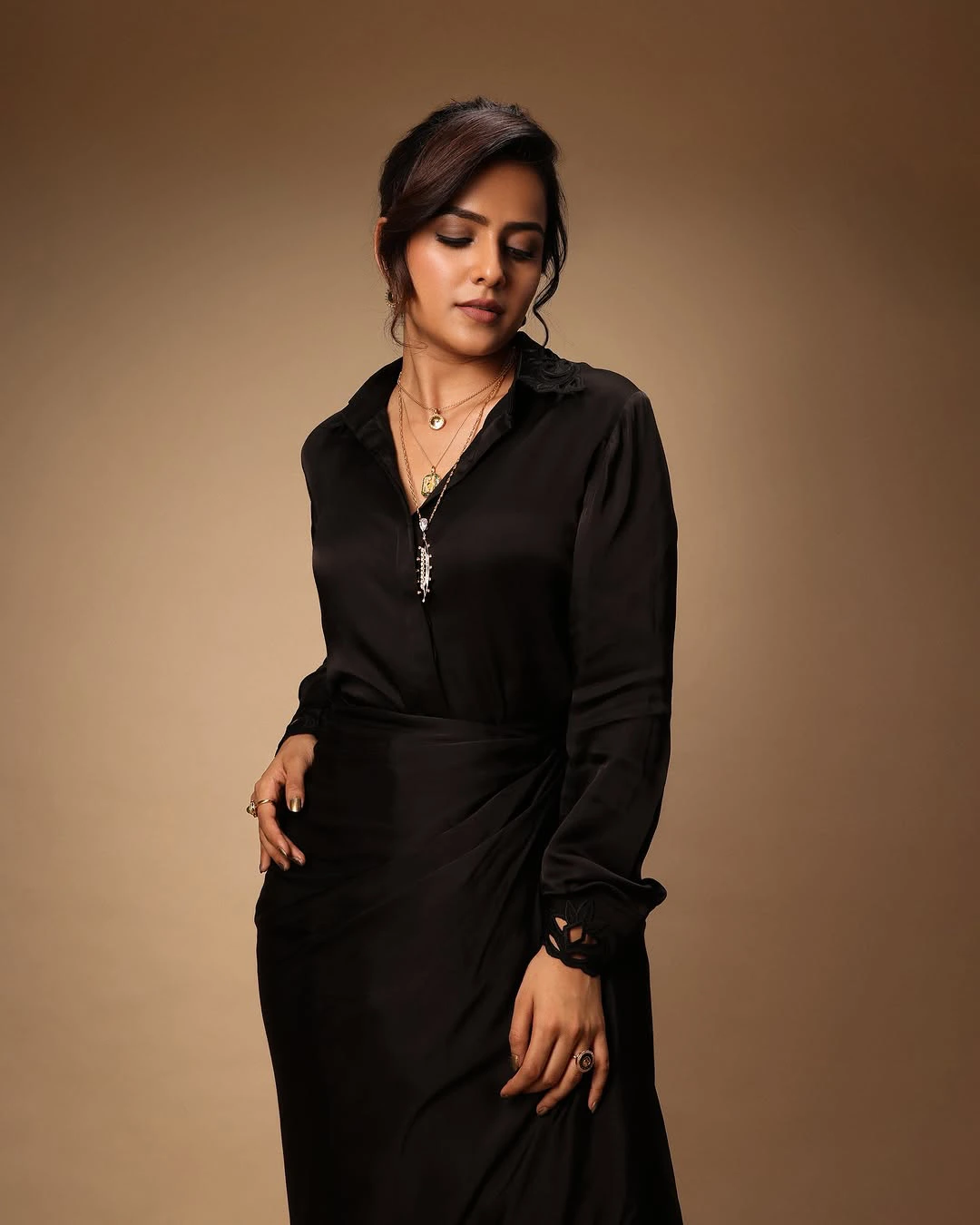 Vaishnavi Chaitanya Stylish Photos in Black Dress