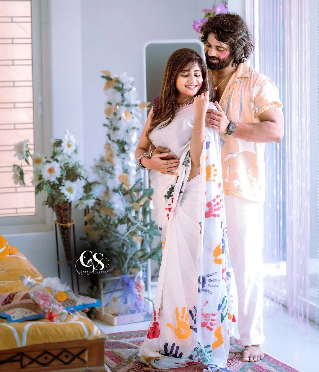 Bigg Boss Fame Vasanthi Krishnan Shares Cute Holi Photos with her Husband Pawan Kalyan