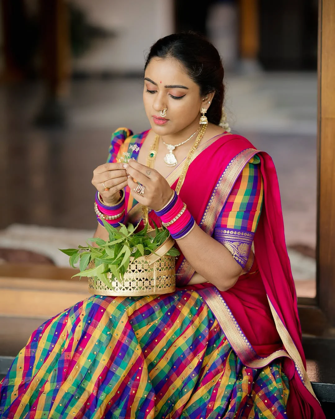 Vithika Sheru Ugadi Special Photos in Half Saree