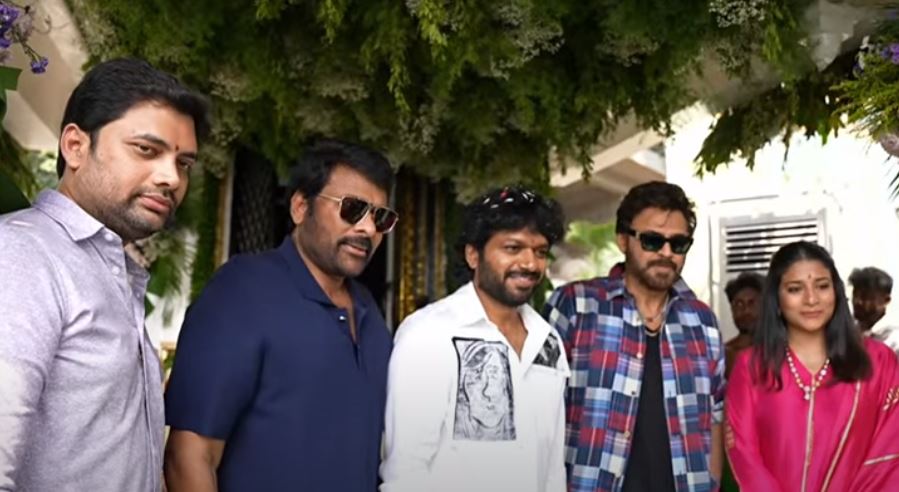 Megastar Chiranjeevi Anil Ravipudi Movie Opening with Venkatesh Guest on Ugadi 