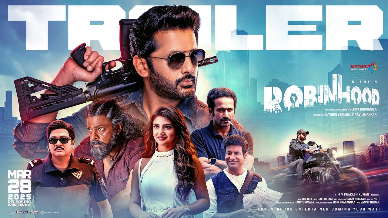 Robinhood Trailer: నితిన్ “రాబిన్ హుడ్” సినిమా ట్రైలర్ విడుదల.. డేవిడ్ వార్నర్ లాలీపాప్ తింటూ.. Robinhood Trailer: నితిన్ “రాబిన్ హుడ్” సినిమా ట్రైలర్ విడుదల.. డేవిడ్ వార్నర్ లాలీపాప్ తింటూ..