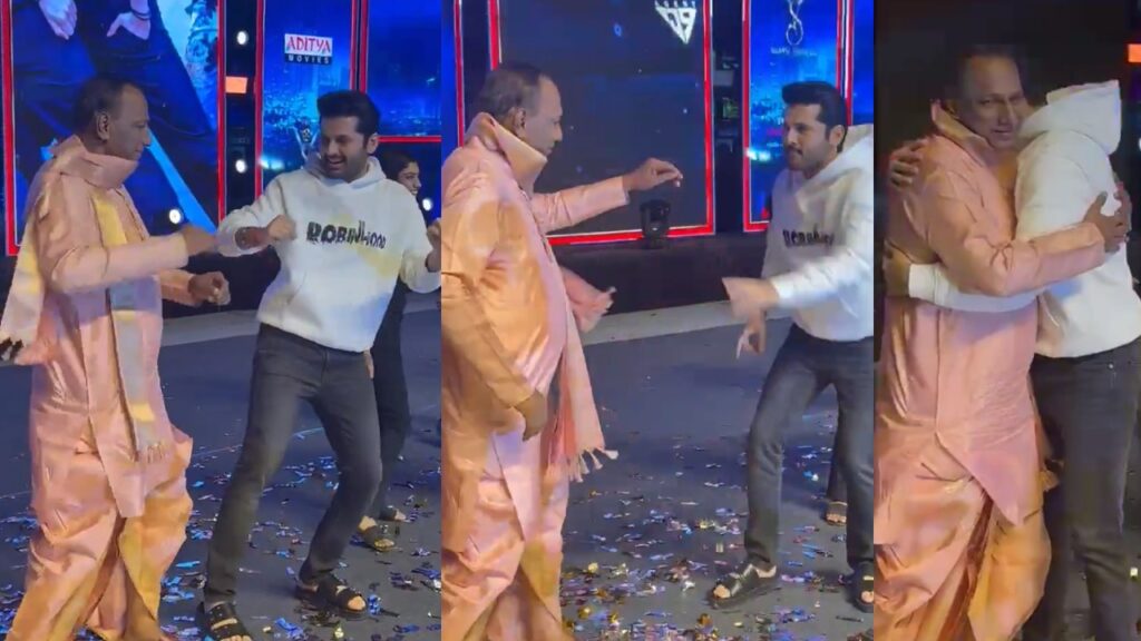 MLA Malla Reddy Dance with Hero Nithiin for Robinhood Movie Song Video goes Viral