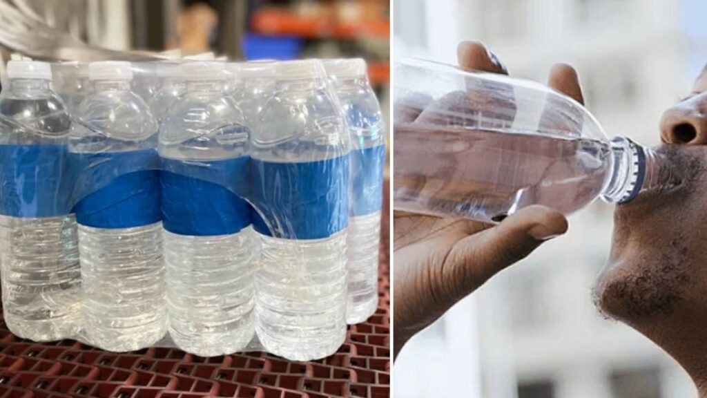 plastic water bottles