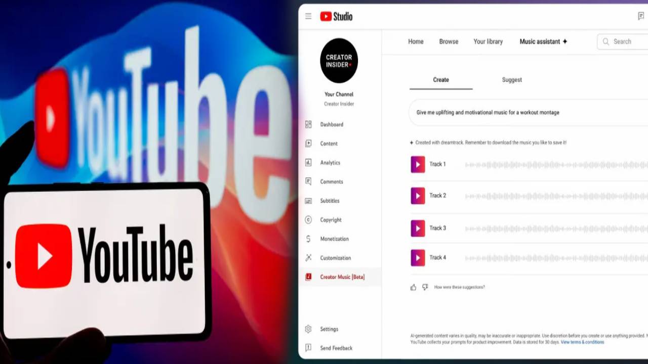 YouTube Music : యూట్యూబ్ కంటెంట్ క్రియేటర్లకు గుడ్ న్యూస్.. మీ వీడియోలకు మీరే మ్యూజిక్ క్రియేట్ చేయొచ్చు.. కాపీరైట్ ఇబ్బందే ఉండదు..! YouTube Music : యూట్యూబ్ కంటెంట్ క్రియేటర్లకు గుడ్ న్యూస్.. మీ వీడియోలకు మీరే మ్యూజిక్ క్రియేట్ చేయొచ్చు.. కాపీరైట్ ఇబ్బందే ఉండదు..!